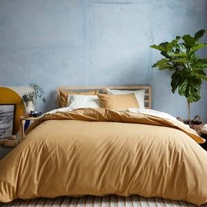 Brooklinen Classic Percale 100% Cotton King/Cal King Duvet Cover in Dune